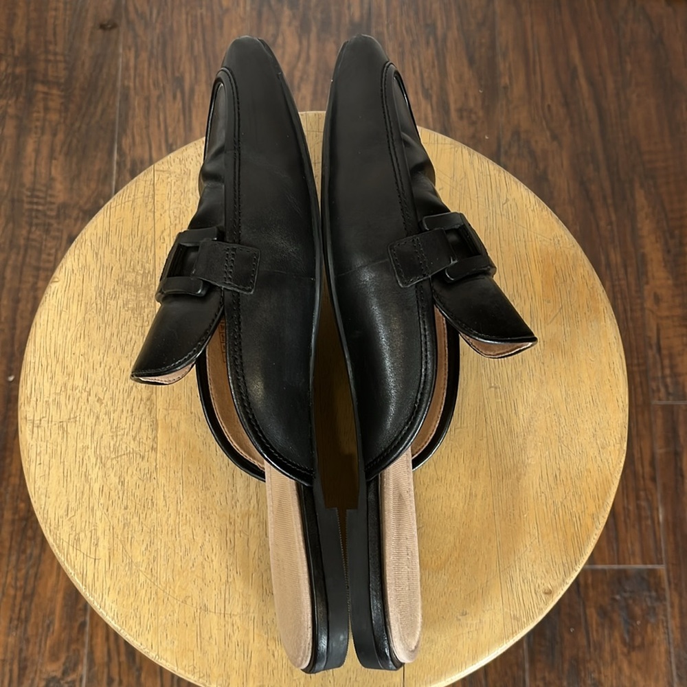 Women’s Rockport Trutech Black Size 9 Slip On Leather Shoes Mules - Picture 8 of 10